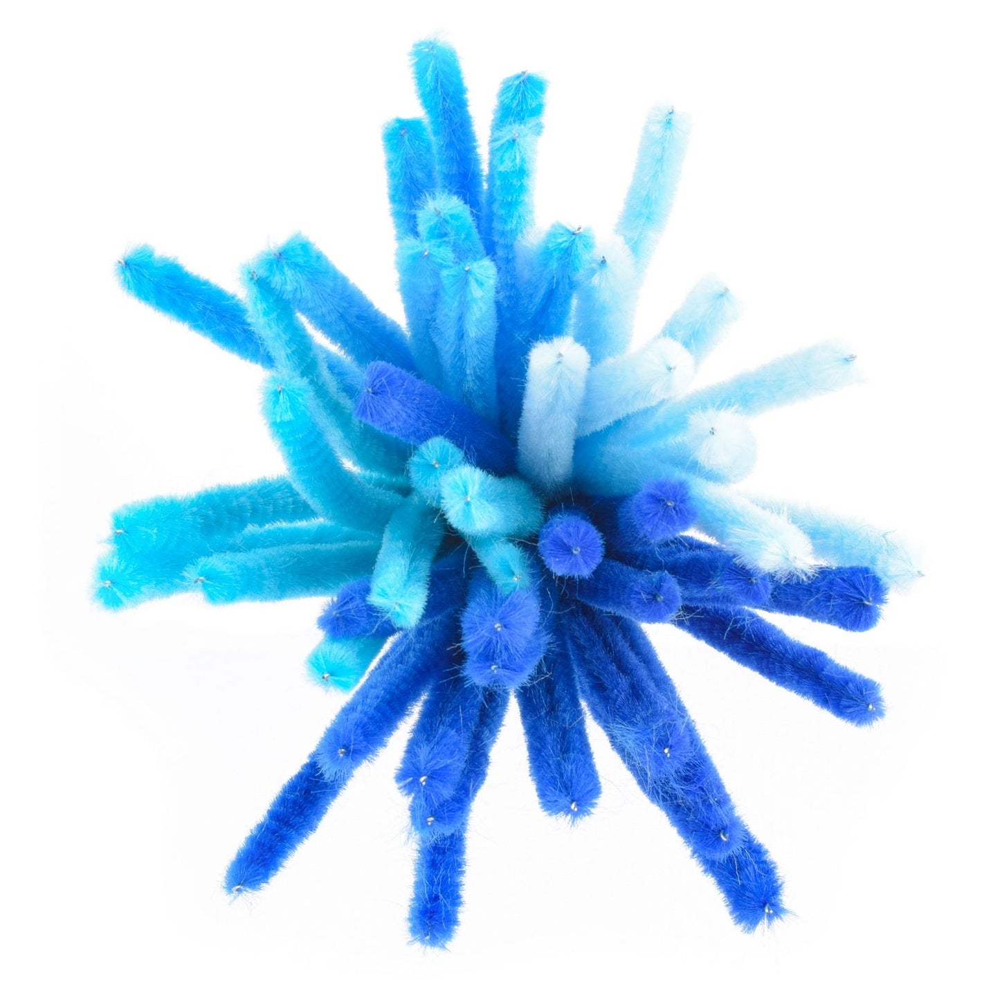 Vaessen creative • hilos de chenilla 6mm 50 uds. 30cm azul