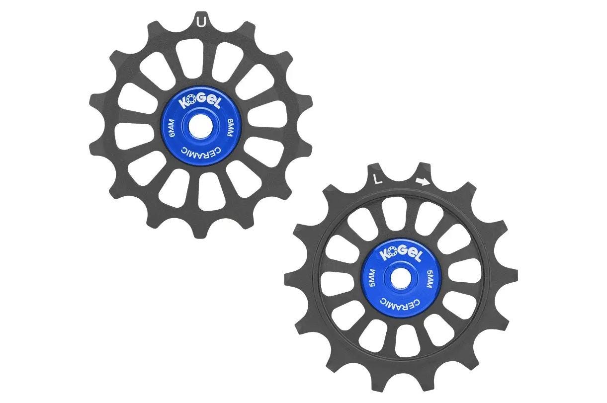 Set ruote deragliatore a sfera Sram 12v cross 14 14t nere