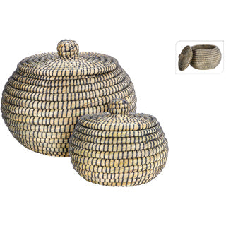 Juego de cestas 2 piezas forma de calabaza