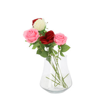 Rose artificiali 3 assortite | 48 pezzi