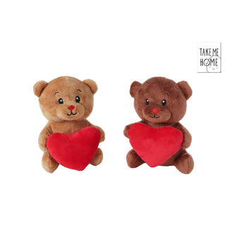 Portami a casa abbraccio peluche con cuore, 15 cm