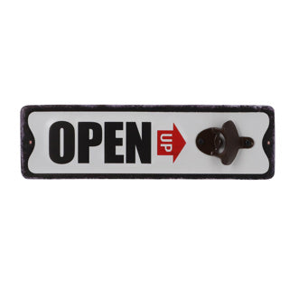 Apri di birra Apri in metallo bianco e nero 10.5x36x3.5 cm