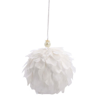 Palla pasquale Ø13x13 cm Plume bianco