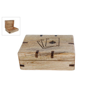 Carte box per le carte da gioco mango 12x9x4cm