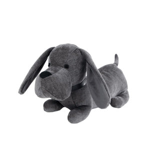 Otras marcas de parada de puerta de tela Dachshund 38x15x18 cm de gris oscuro