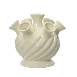 Vaso in porcellana bianca 18 cm