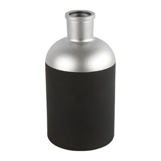 Vaso de botella de Countryfield Madelon S Black Silver 26cm