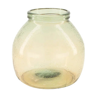 Vidrio reciclado en jarrón Ø21x20 cm beige