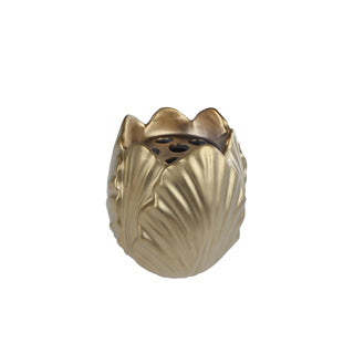 Jarrón Tulip Matt Gold Earthw 15x15x16.4 cm