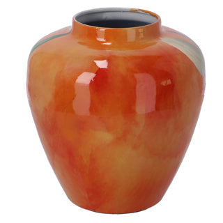 Vase Tulip Orange Metal 20x20x22cm