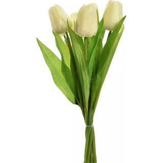 Tulp Bouquet 7 piezas 36 cm de crema