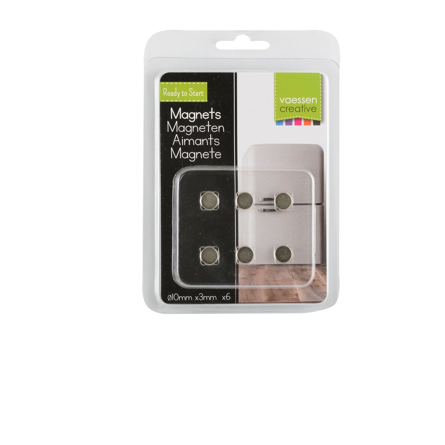 Vaessen creative • magneti ø10mmx3mm n35 super resistenti 6 pezzi