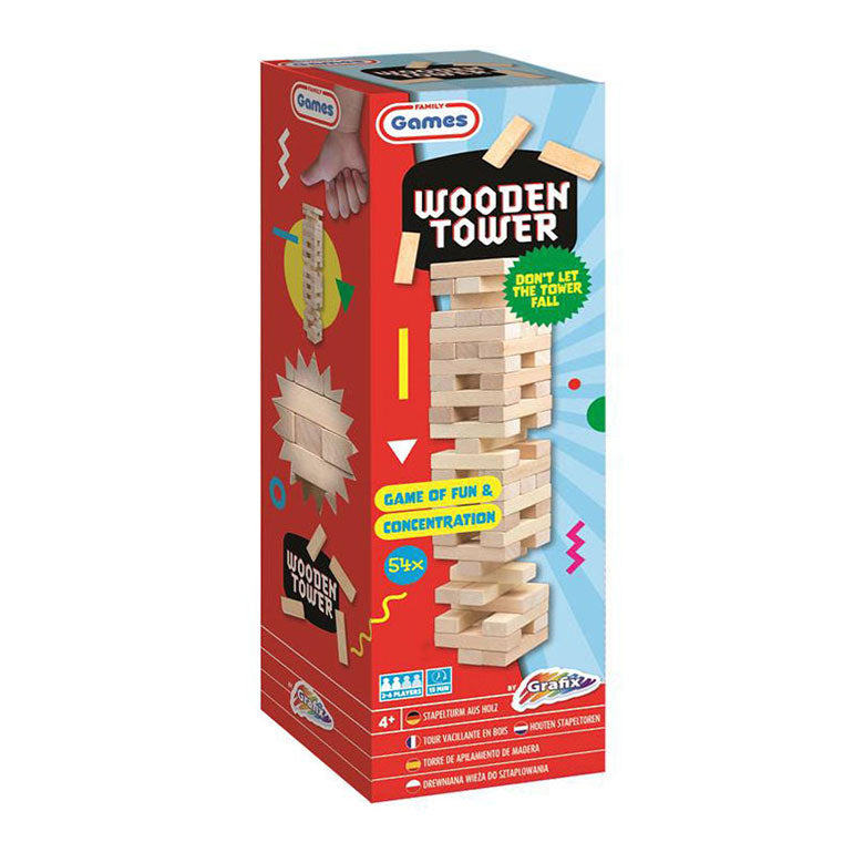 Grafix Stacking Tower Hout, 54dlg.