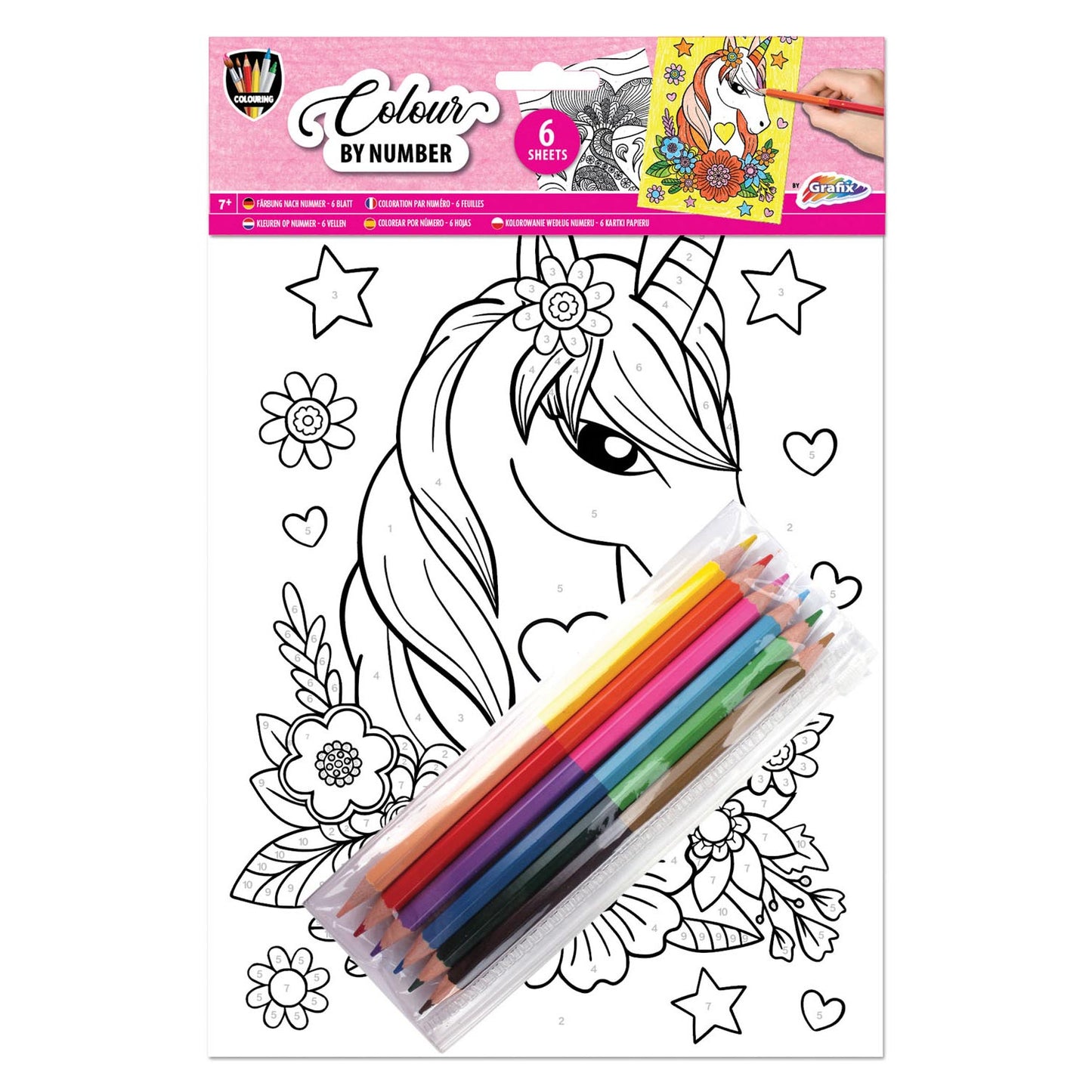 Colori per numero A4 - Leeuw