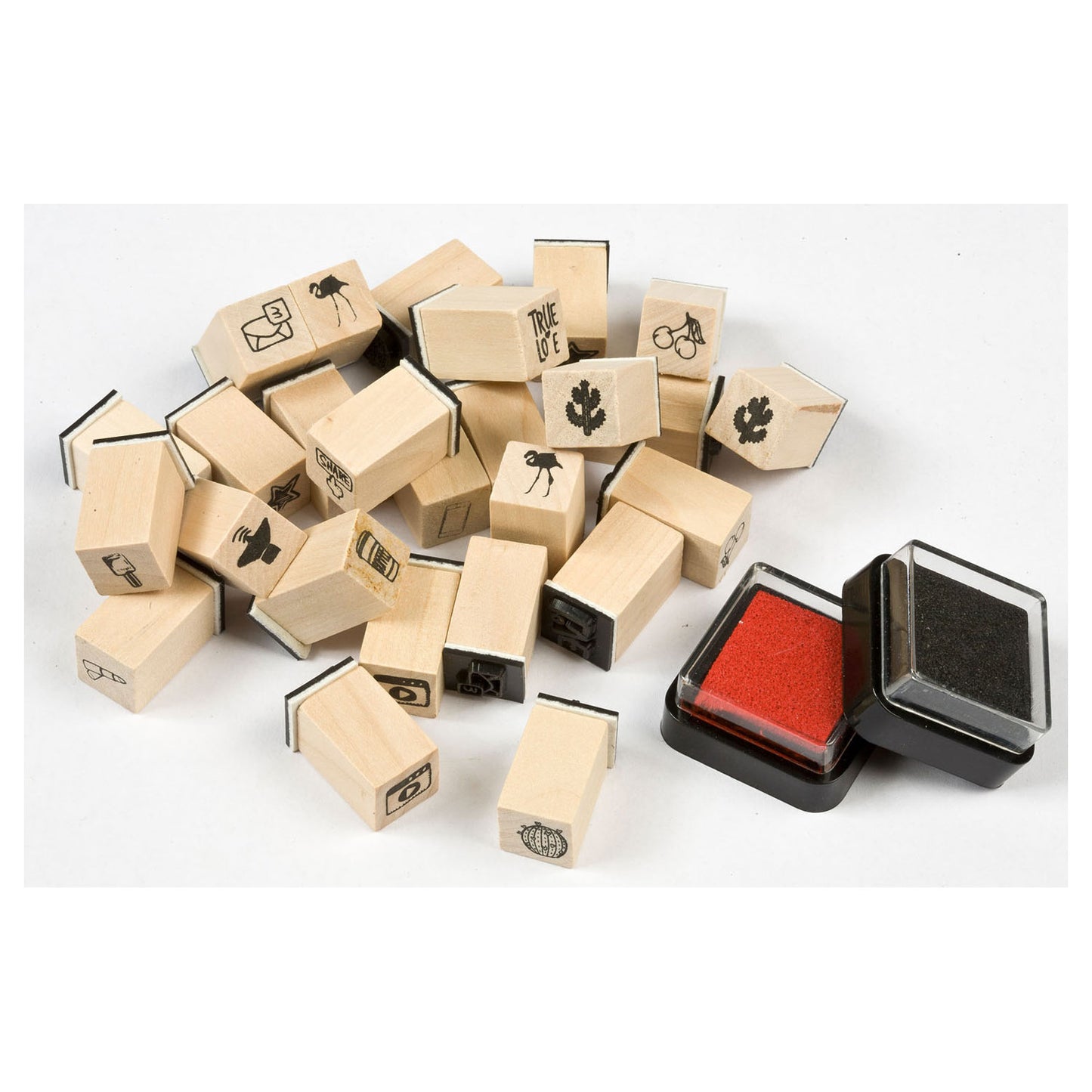 Creative Craft Group Wooden Stamp Set Figuras, 27dlg.