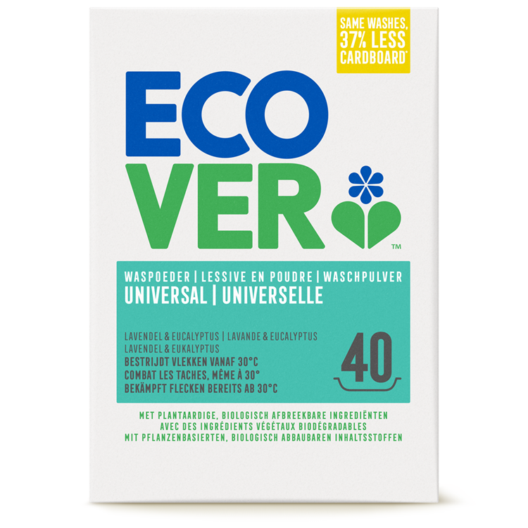 Ecover 1067366 - detergente en polvo universal 3kg | 4 piezas