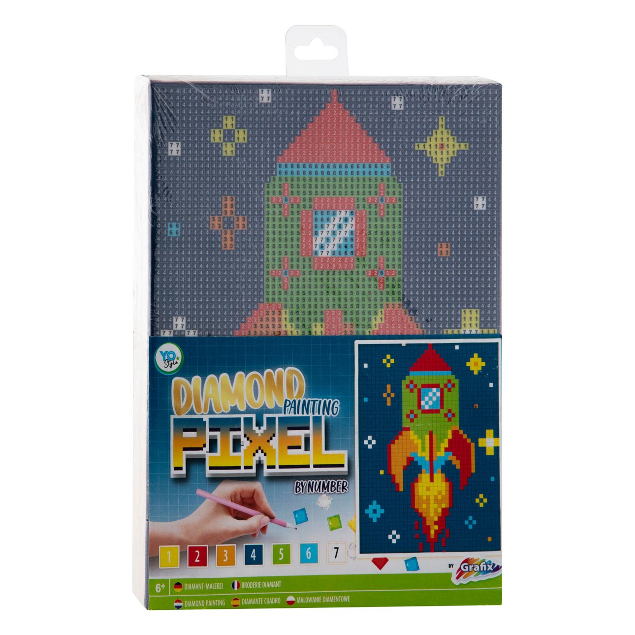 Dipinto di diamanti, pixel per numero di tela - razzo