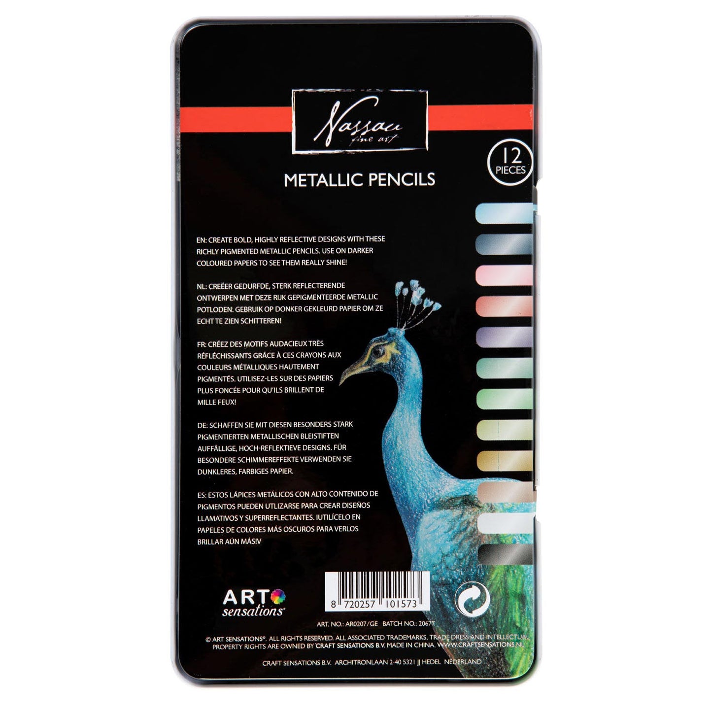 Nassau Fine Art Matite colorate Nassau Metallic, 12st.