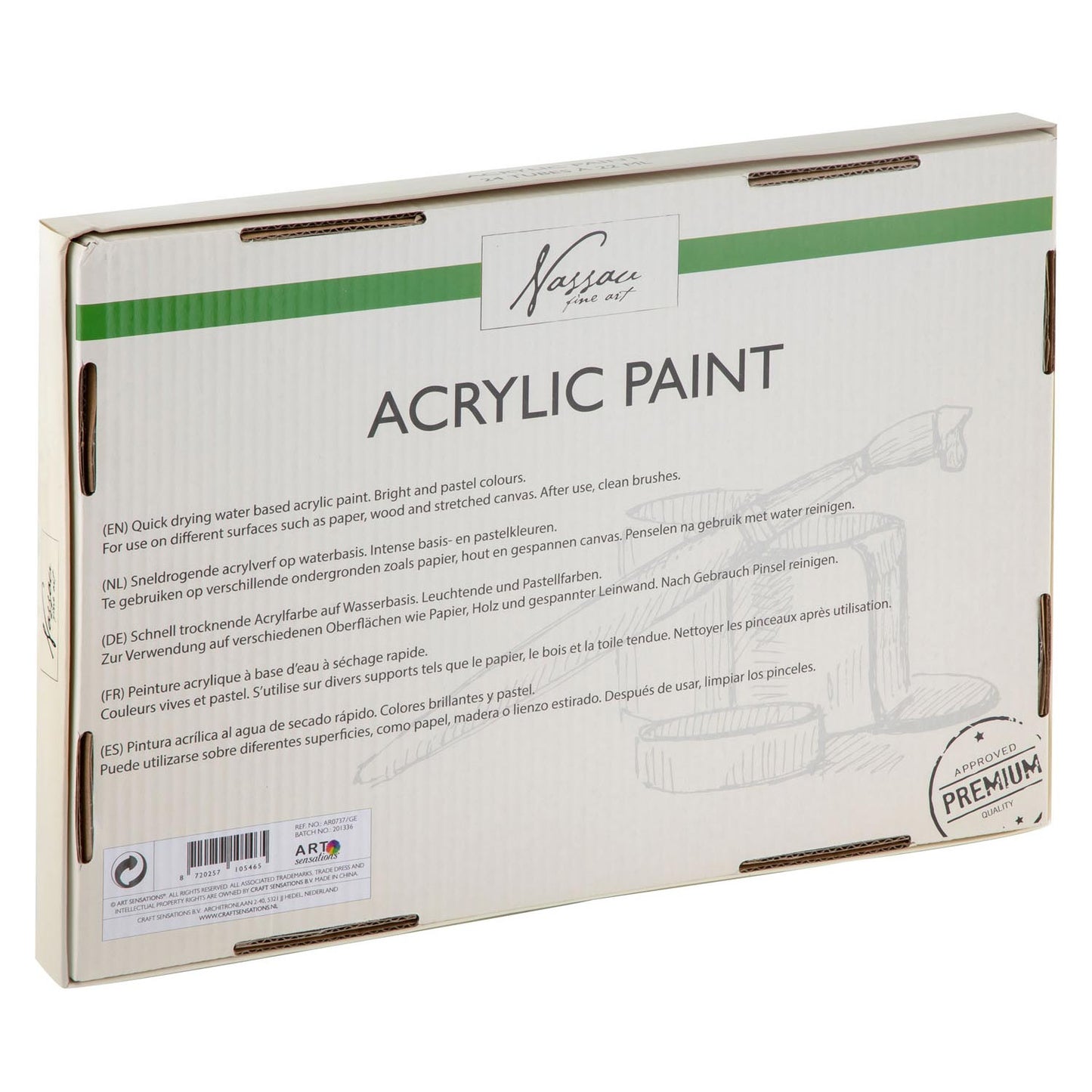 Base di vernice acrilica Nassau e colori pastello, 24x22ml