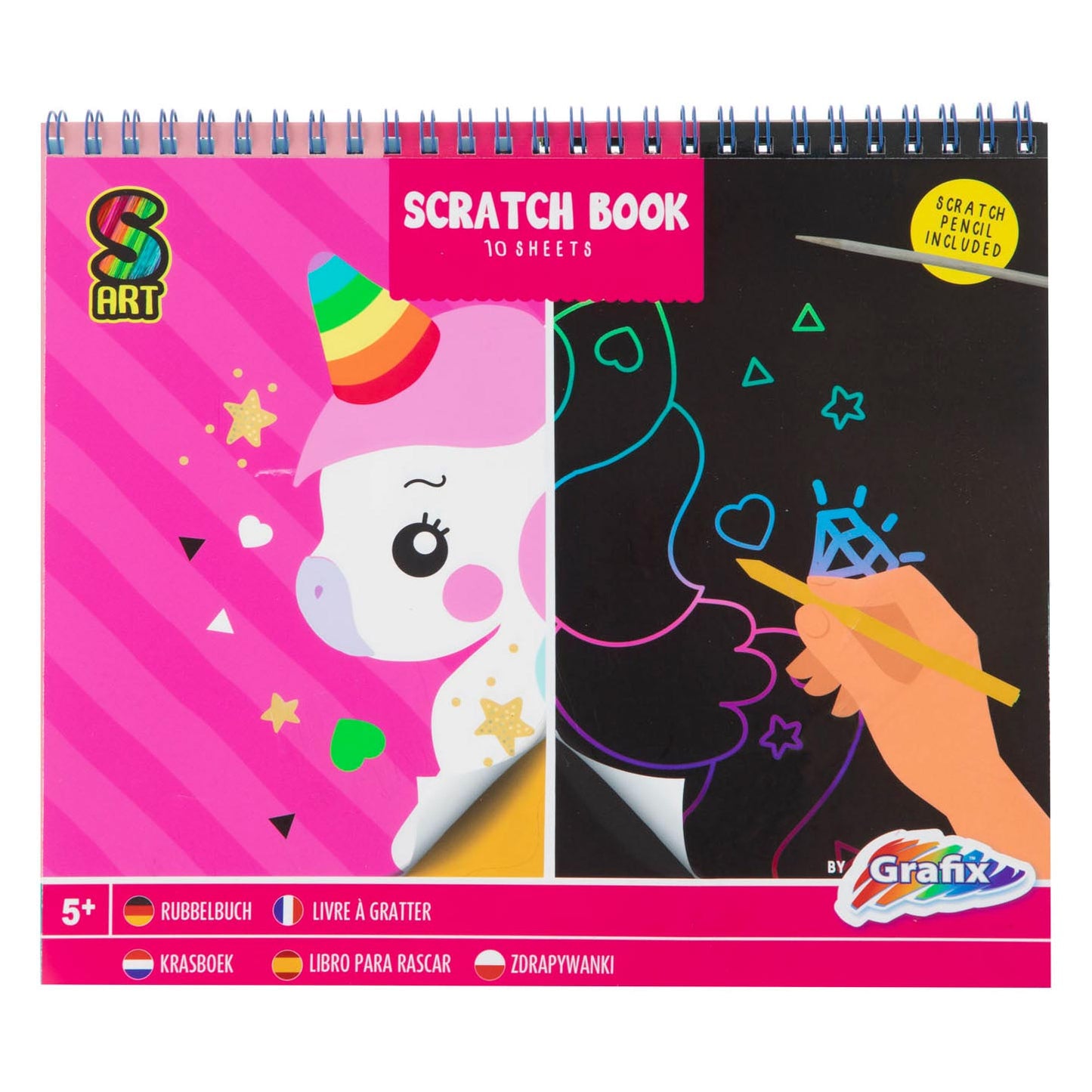Grafix Scrasbook Eenhoorn, 10 hojas