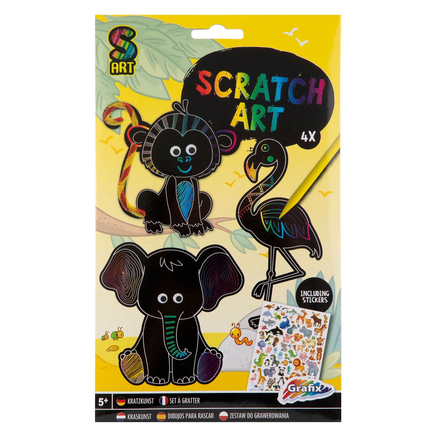 Il gruppo di artigianato creativo crea il tuo Scratch Art Boy