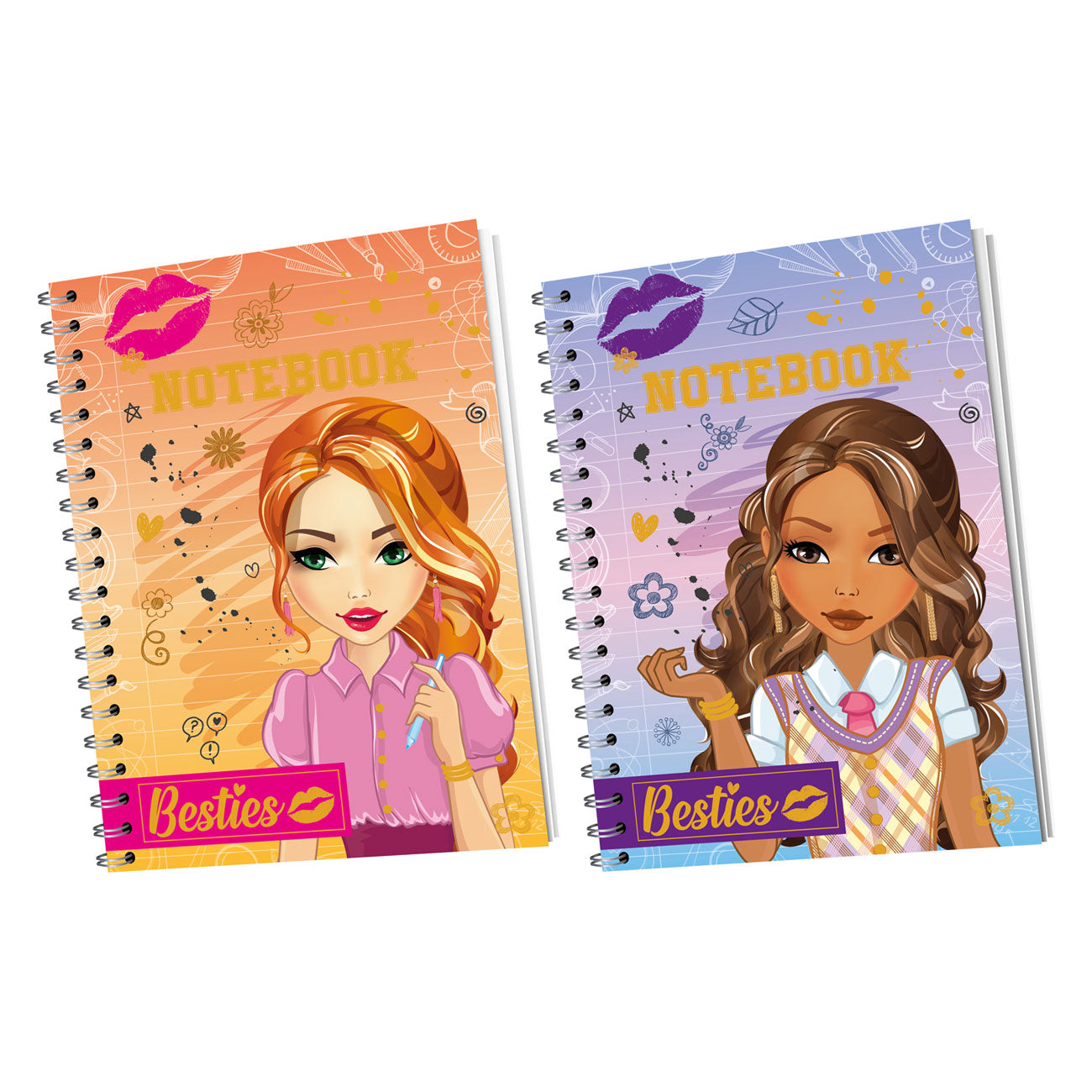 Quaderno Besties A6, 60 fogli a righe