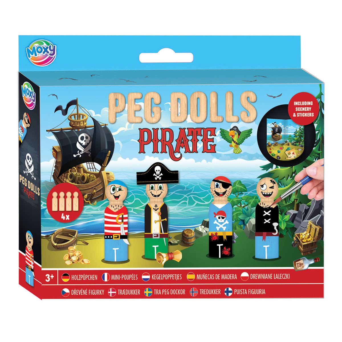 Creative Craft Group de madera de madera Molls Craft Set Pirate