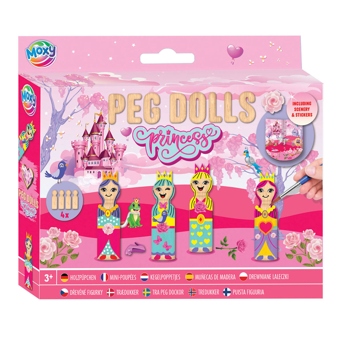 Grupo de artesanía creativa Houten Kegel Dolls Craft Set Princess