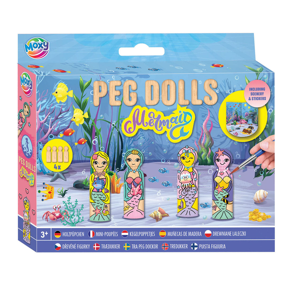 Gruppo di artigianato creativo Houten Kegel Dolls Craft Set Mermaid