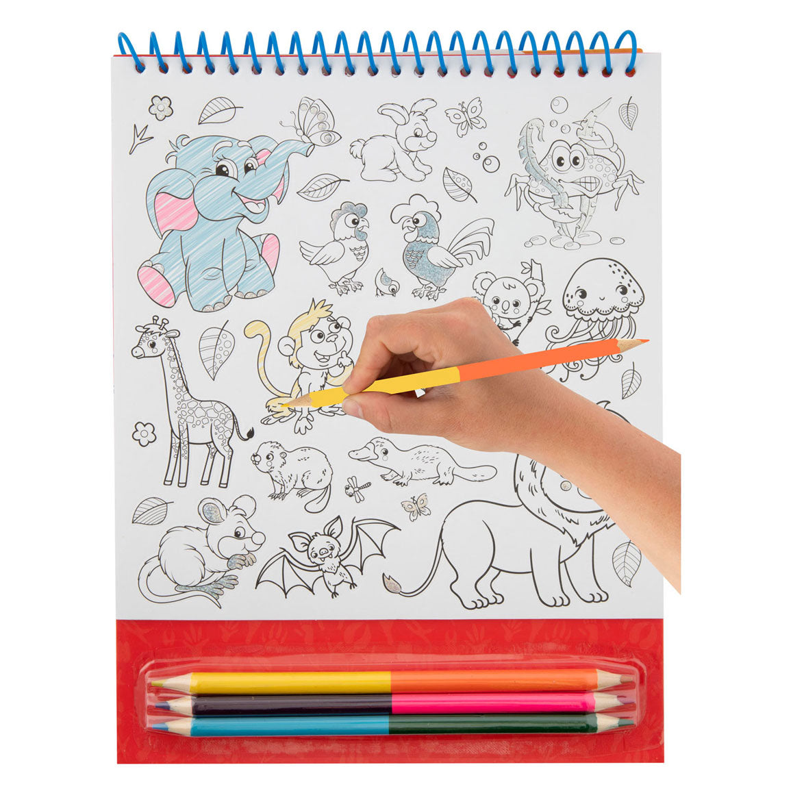 Gruppo artigianale creativo colora i tuoi adesivi con animali da matita colorati, 250st.