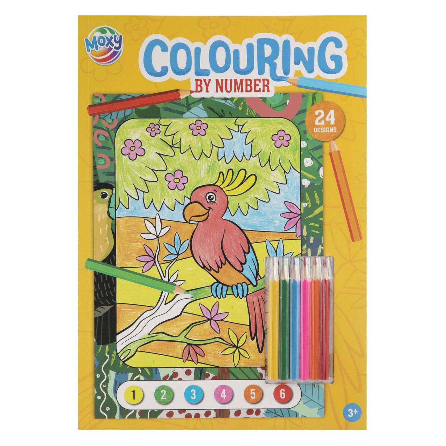 Colori per gruppi di artigianato creativo per numero con 6 matite colorate