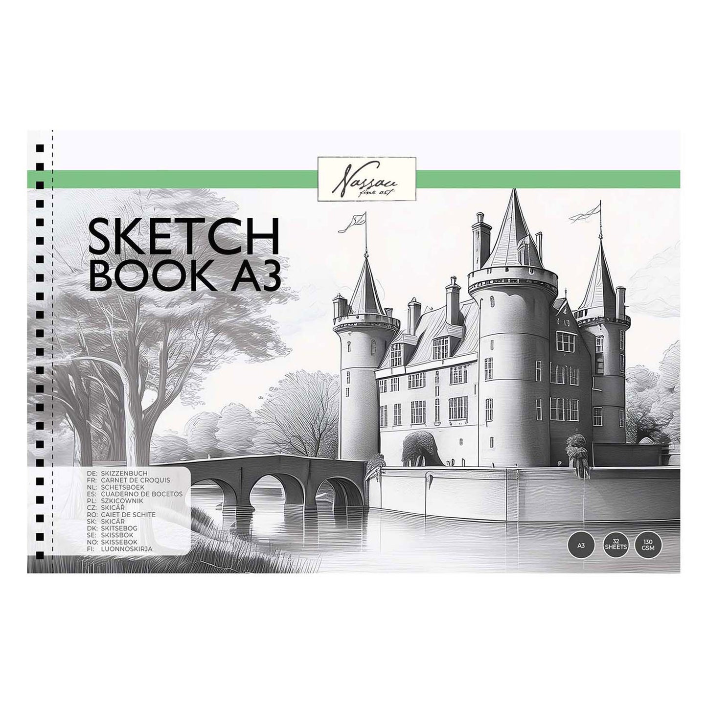 Creative Craft Group Sketchbook A3 con línea de crack, 130grams