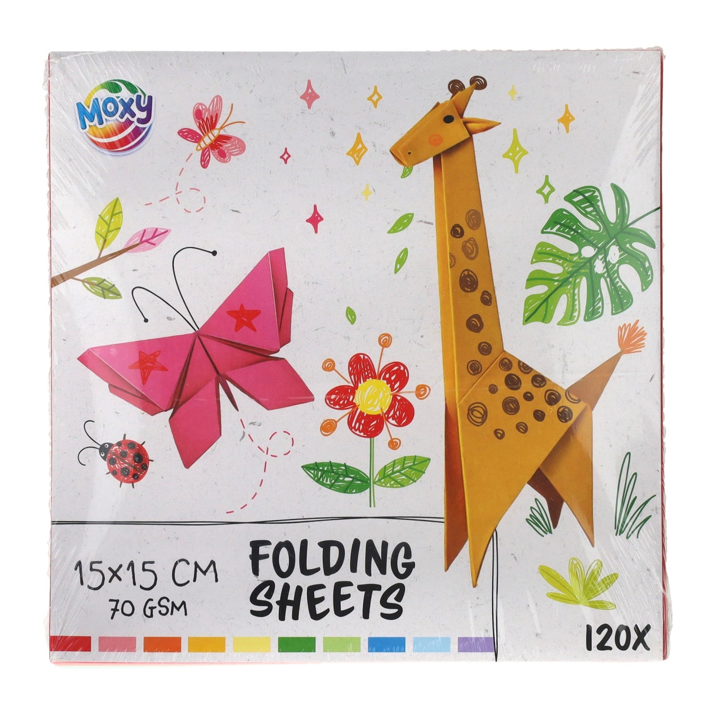 Grupo de manualidades creativas hojas plegables 15x15cm, 120 hojas 10 colores