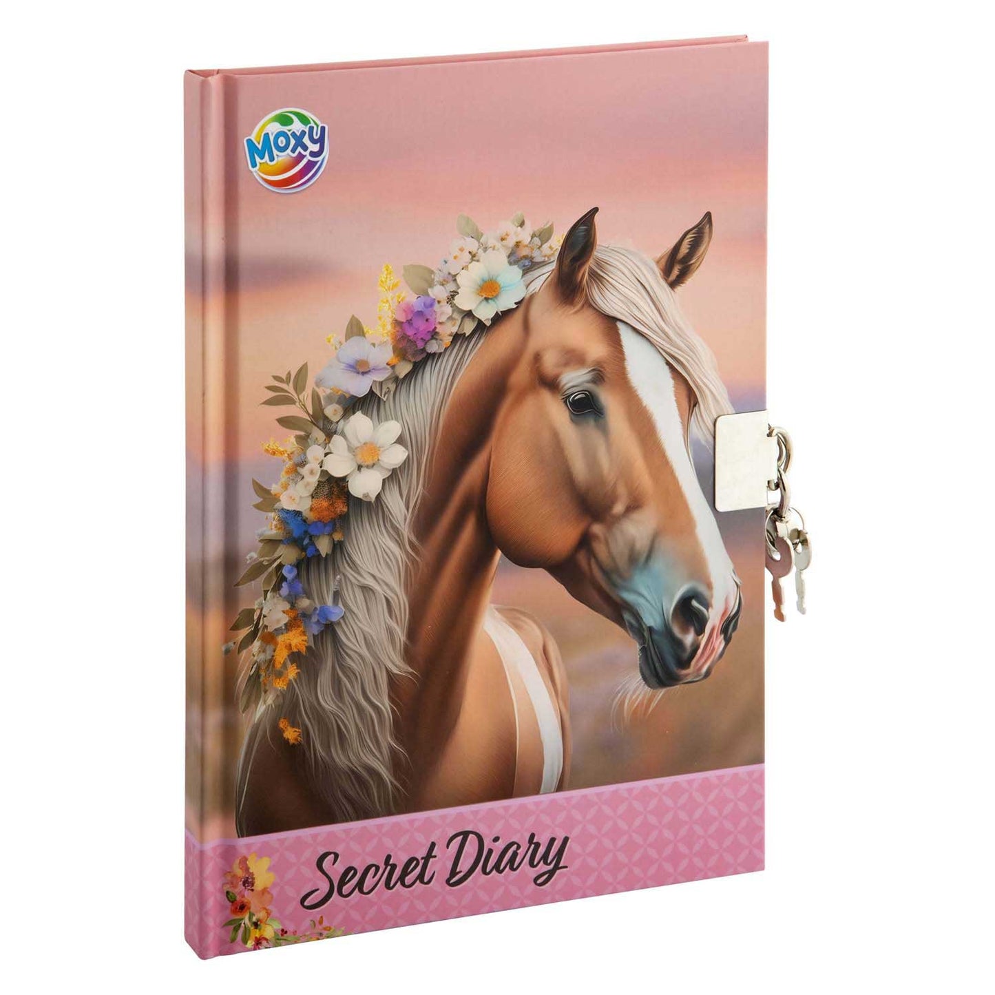 Diario con candado a5 colección caballos 60 páginas | 3 piezas