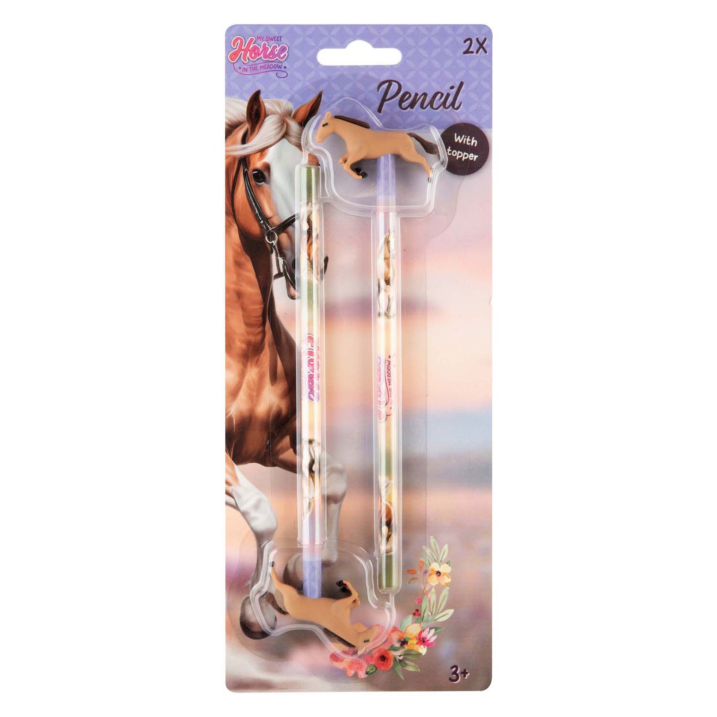 Matite per cavalli per gruppi creativi di artigianato con topper - 2 pezzi.