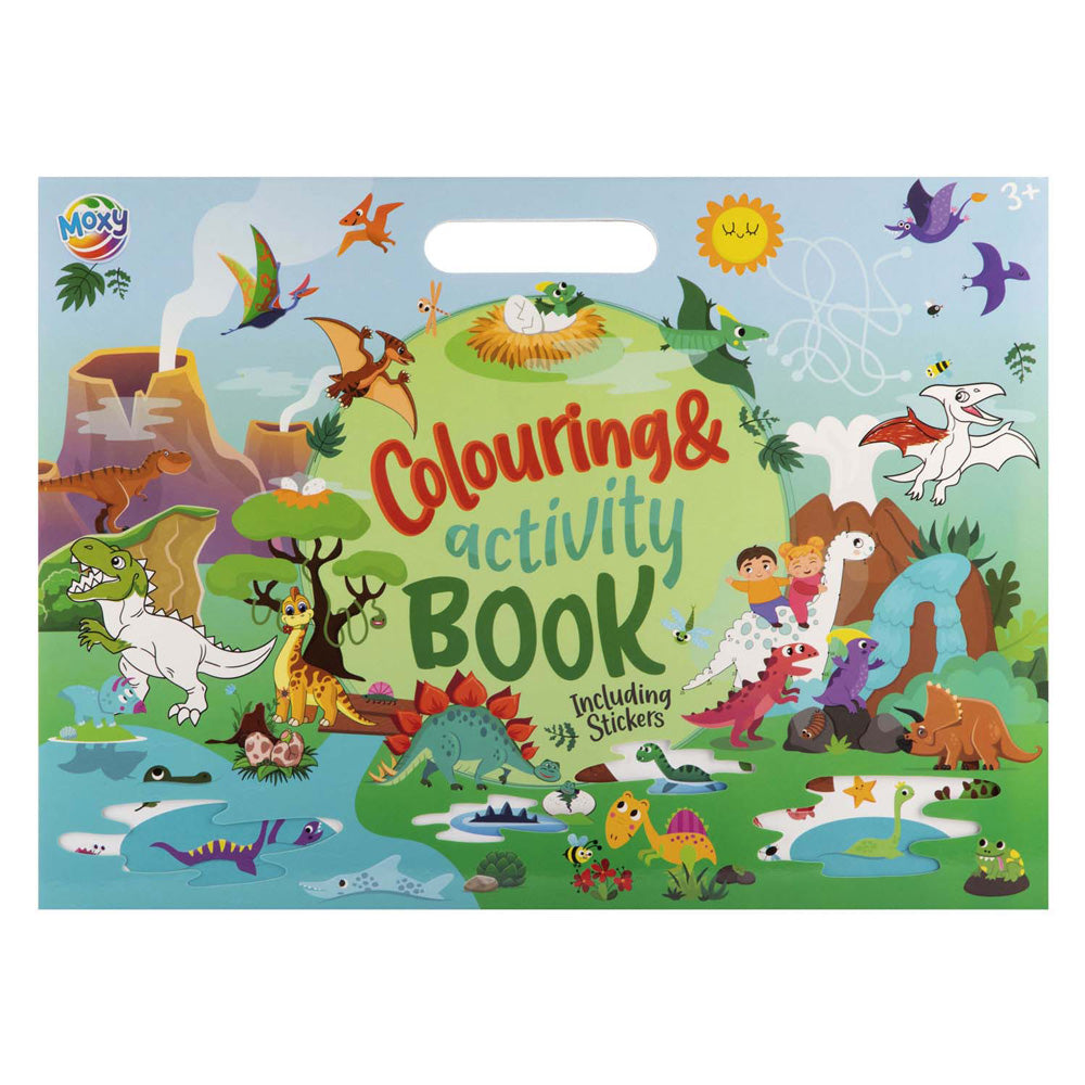 Libro de actividades para colorear en grupo de manualidades creativas incl. pegatinas 25 hojas - verde