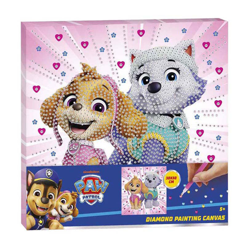 Lienzo de pintura de diamantes de patrulla canina de grupo de manualidades creativas - 30x30 cm
