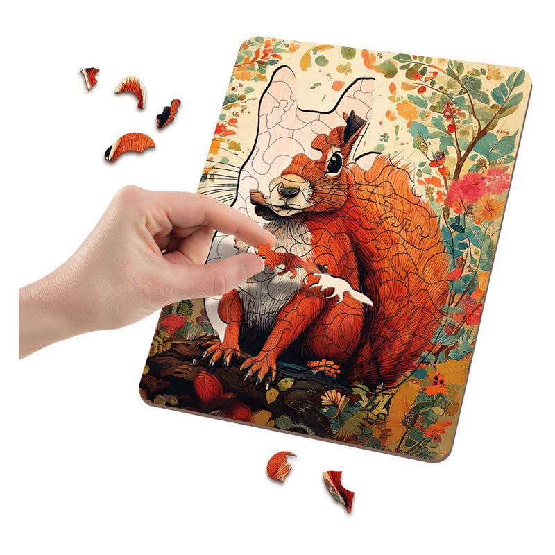 Moxy puzzle in legno scoiattolo dalla forma unica