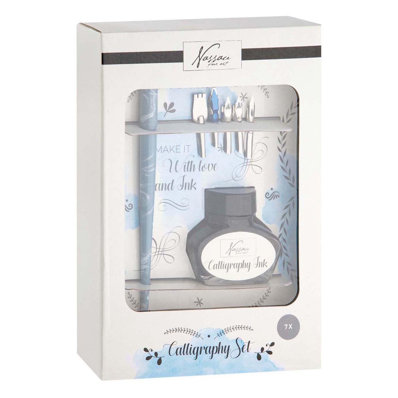 Set calligrafia Nassau Creative Craft Group - 7 pezzi.