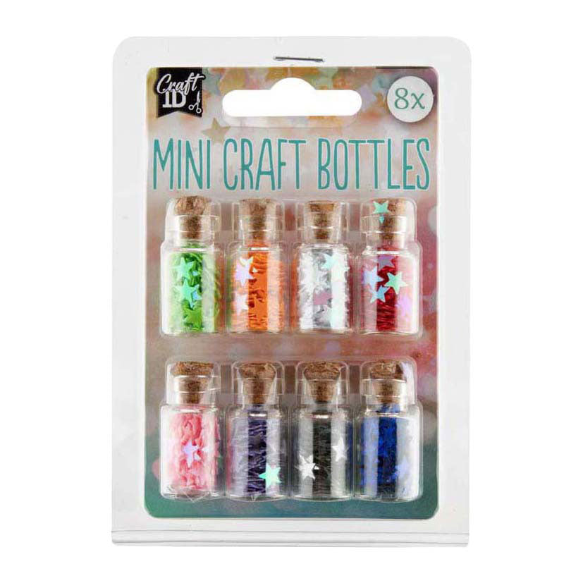 Mini botellas artesanales de Creative Craft Group - 8 piezas.