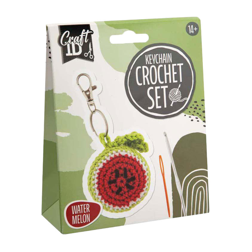 Gruppo artigianale creativo kit uncinetto portachiavi anguria - incl. ago e filo