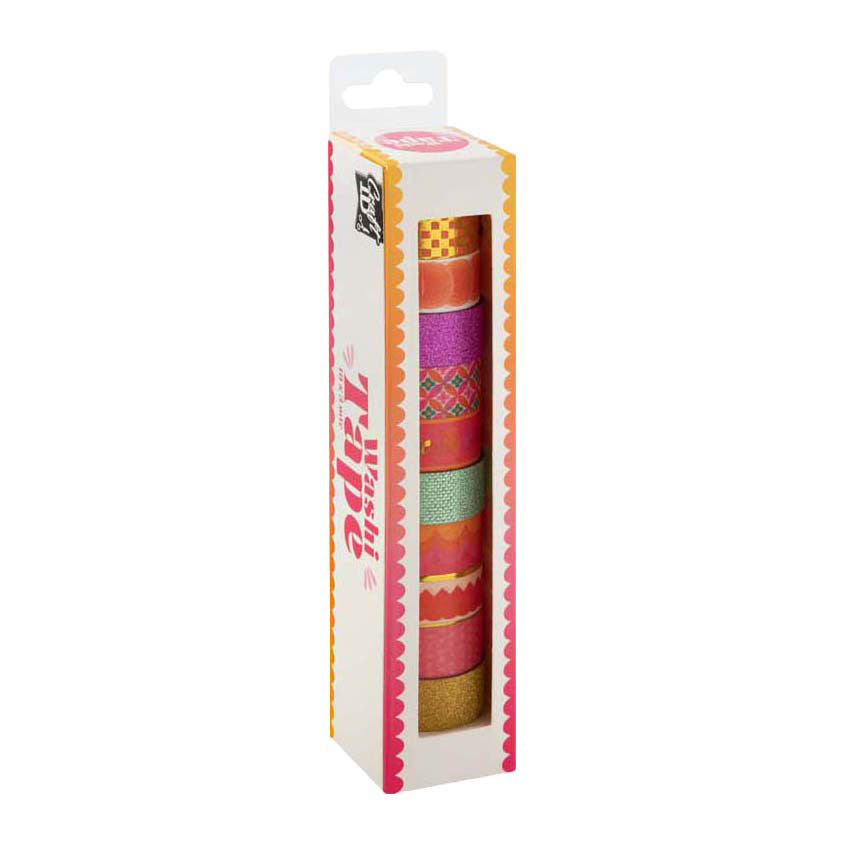 Washi tape per gruppi creativi creativi 1,5 cm x 3 m - 10 pezzi.
