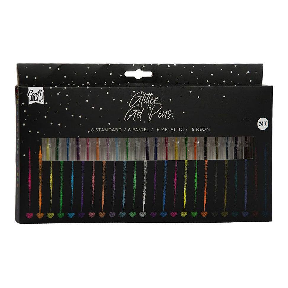 Penne gel glitterate Creative Craft Group - 24 pz.