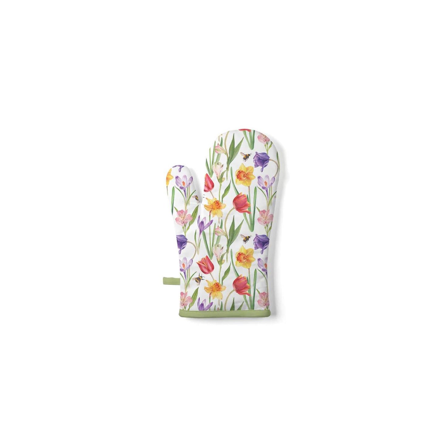 Manopla de horno Ambiente flores en primavera.