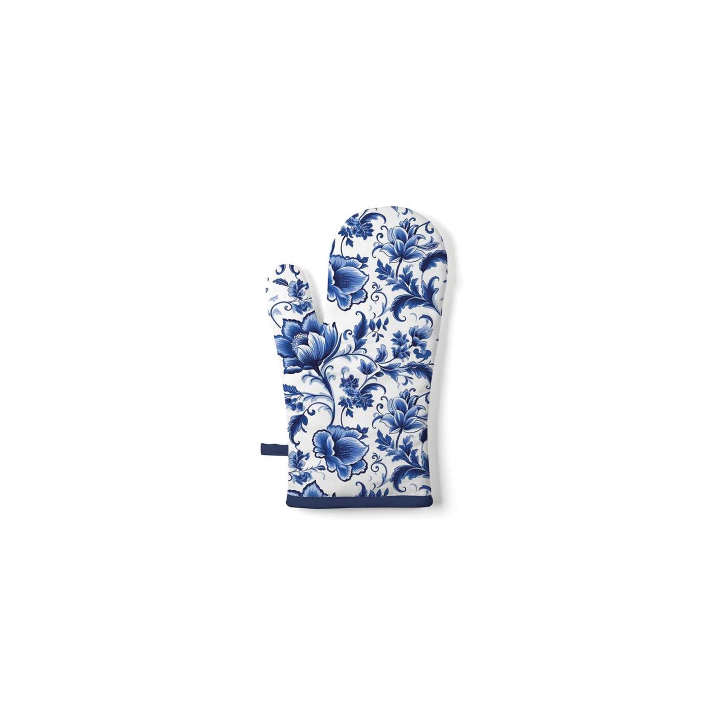 Guante de horno Ambiente Delft azul floral