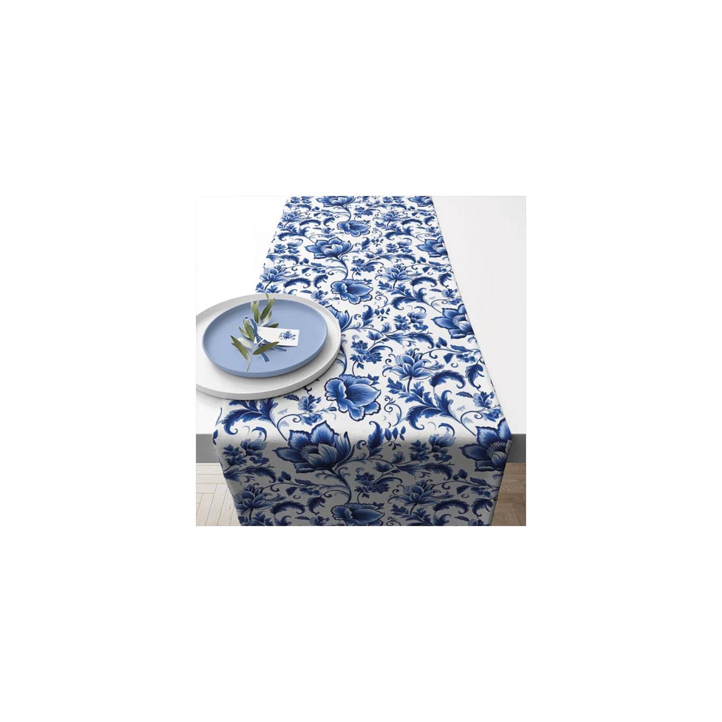 Runner da tavolo Ambiente 40x150 cm fiori blu Delft