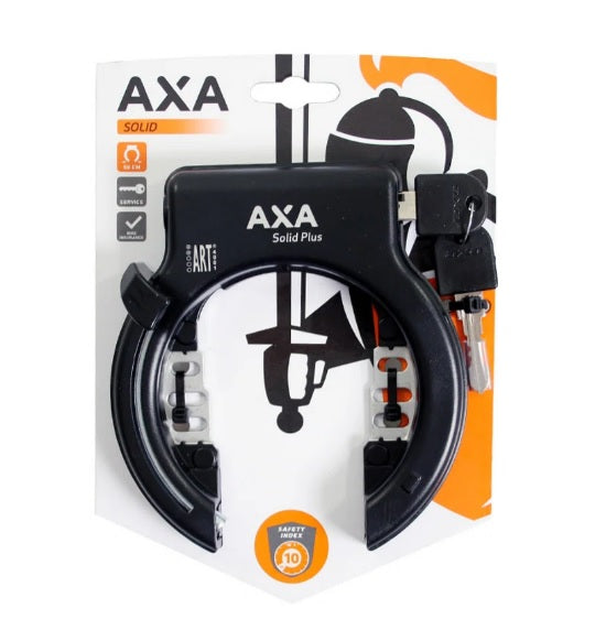 Axa Solid Plus Black Art2 Ring Lock - 150 mm - Bicicleta