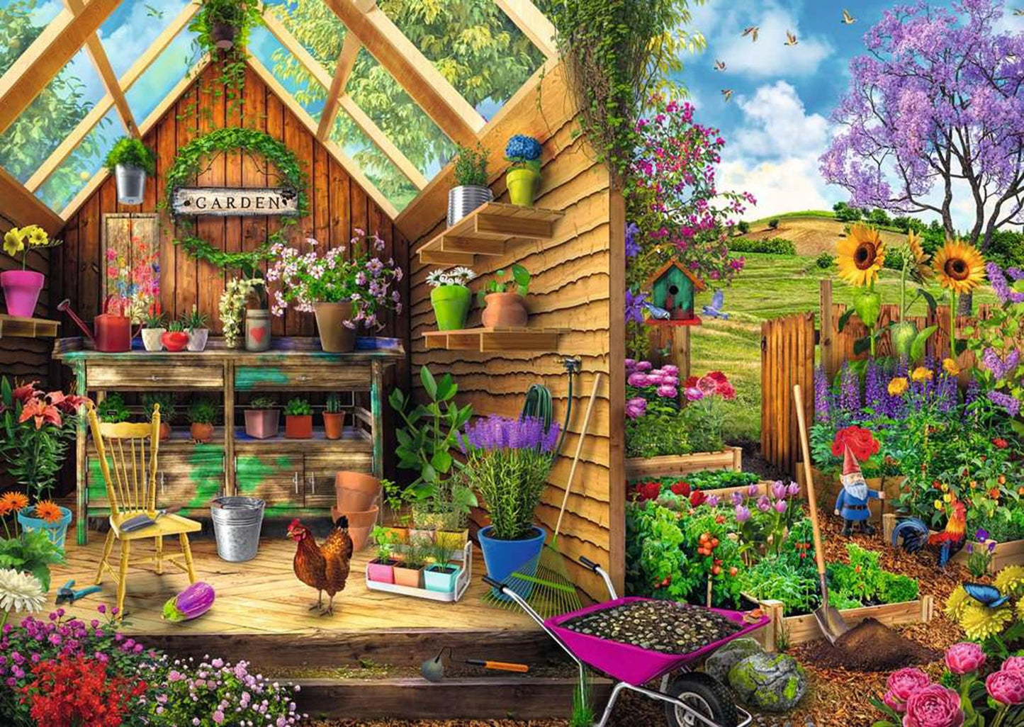 Ravensburger puzzel gardener's getaway 300 stukjes