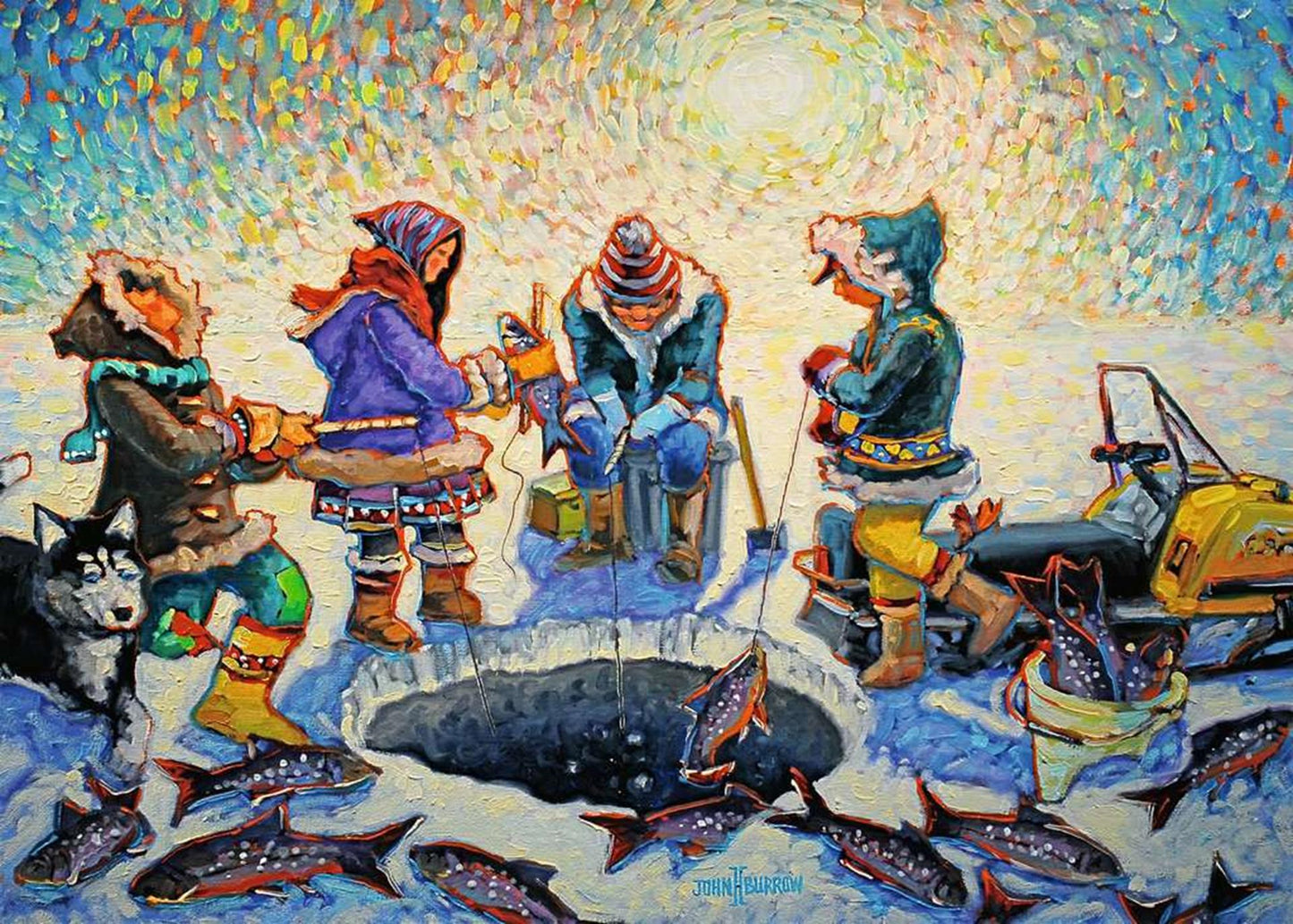 Puzzle Ravensburger sulla pesca sul ghiaccio 1000 pezzi