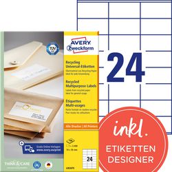Etichette multifunzionali avery zweckform lr3475 100x24mm